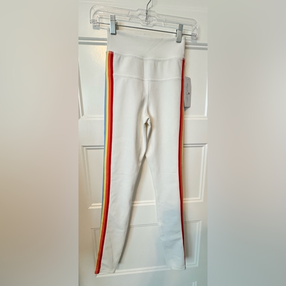 NWT Spiritual Gangster Rainbow Stripe Track Pants Size Extra Small